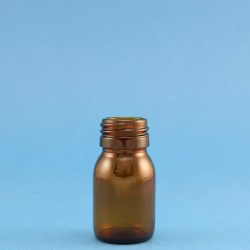 45ml Alpha Amber Glass Bottle 28mm Neck